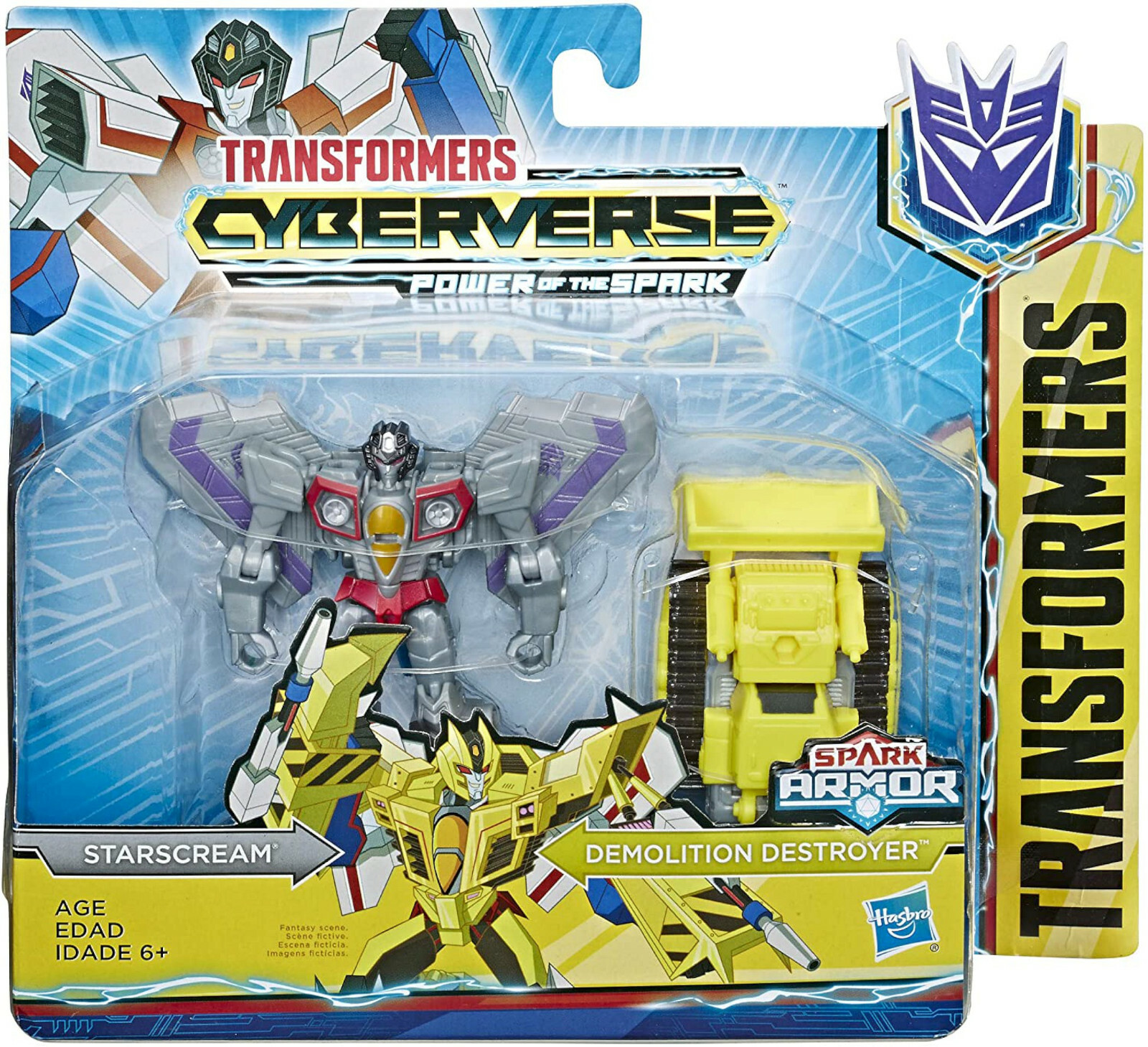 NEW Hasbro Transformers Cyberverse Starscream E4298 4" Spark Armor Figure Demo