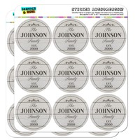 The Name Family Established Year Dark Personalized Planner Scrapbook Stickers The Name Family Established Year Dark Personalized Planner Scrapbook Stickers