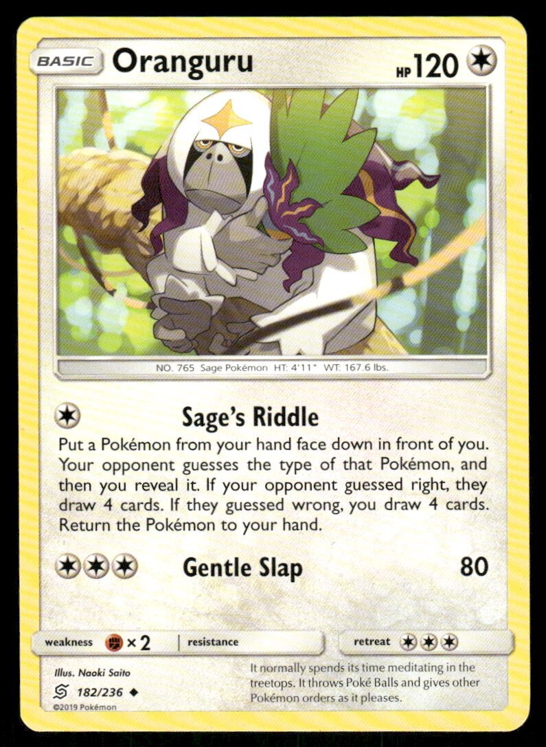 Oranguru 182/236 Unified Minds Pokemon TCG trading card