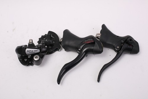 Shimano Tourney 2x7 STI brake levers shifters + rear derailleur set Black
