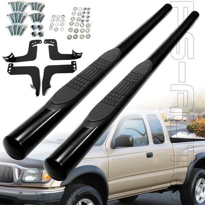 BLACK 3/"ROUND SIDE STEP NERF BAR FOR 1997-2004 TOYOTA TACOMA ACCESS//EXTENDED CAB