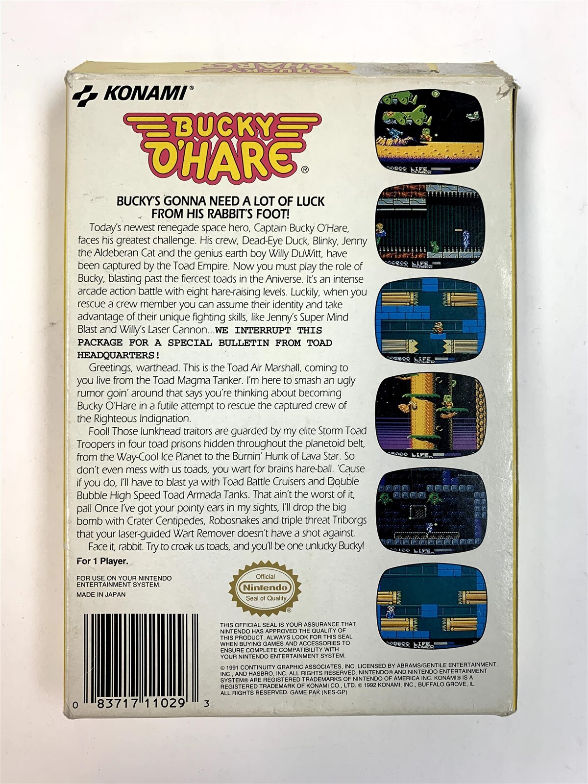 Bucky O'Hare NES Nintendo Entertainment System CIB Complete in Box