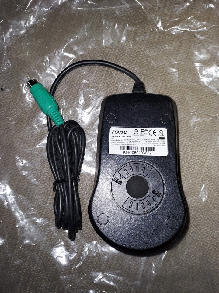 Souris IONE Lynx-M7 Sans Fil – Optique Slim, Connectique USB Et PS/2 (Noire, Emballage Ouvert)
