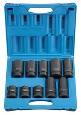 Grey Pneumatic 9153 1" Drive 10 Piece Truck Wheel Impact Socket Set New!