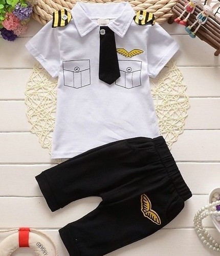 Traje De Piloto Para Nene Bebe Estilo Ropa Bebé Recién Nacido ~ piloto  conjunto de bebé | eBay