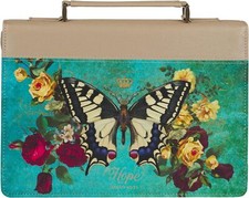 Bible Cover Hope Isaiah 40:31 Butterfly Multicolor Teal M 9 1/2x 6 1/4x 1 ½