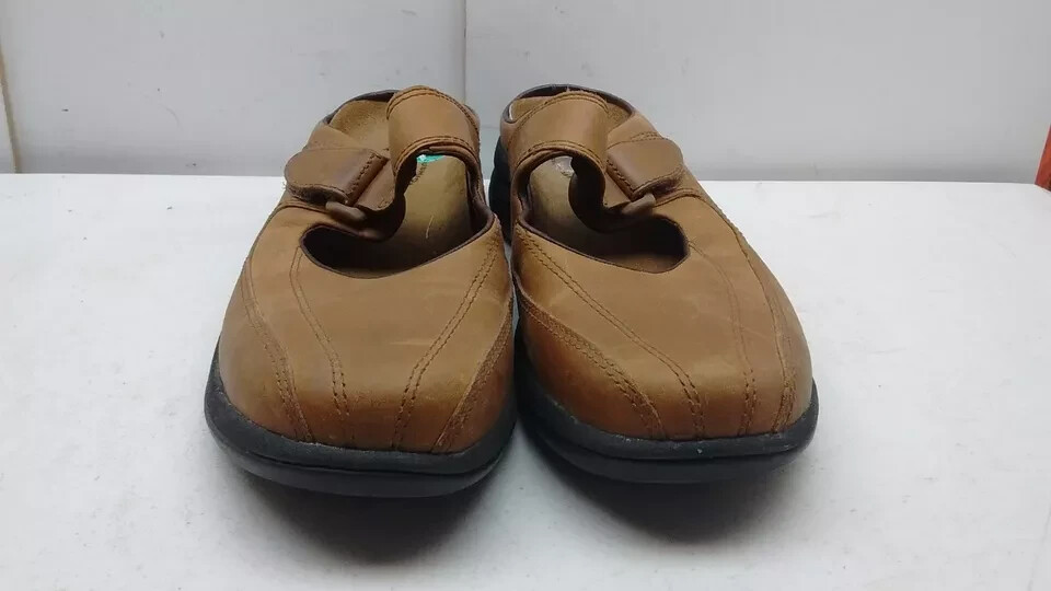 Merrell Topo Clutch Deer scarpe sandalo donna pelle marrone Mary Jane Mule 8M 38 5