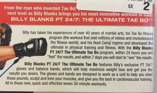2 Billy Blanks Tae Bo DVD set PT 24/7 The Ultimate T3 total transformation train - Imagen 11 de 12