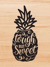 Decal Vinyl Car Truck Sticker Pineapple Tough But Sweet - You Pick Size & Color