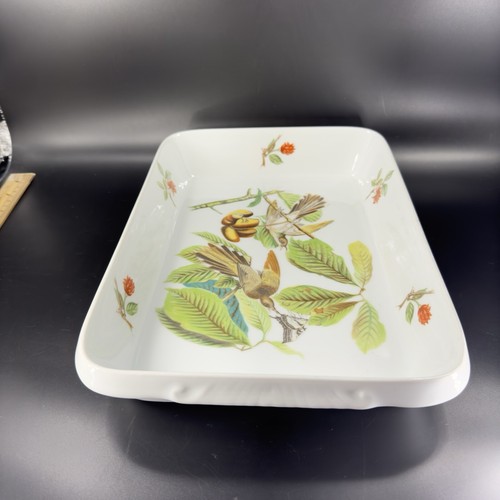 Louis Lourioux Porcelain Bird Pattern Rectangular Baker Dish Le Faune 13inch - 第 14/16 張圖片