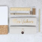 Personalised Teacher Pencil Case Roll Up Case 5 Piece Stationary Gift Ruler Pen