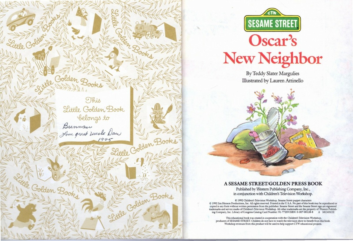 Oscar's New Neighbor by Teddy Slater Margulies - Little Golden