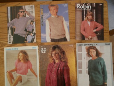 6 X DAMEN CARDIGAN/PULLOVER MUSTER 