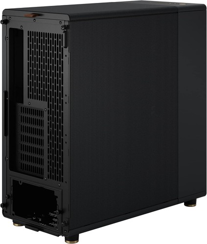North Charcoal Black ATX Mid Tower PC Case with Walnut Front and Mesh Sides - Afbeelding 10 van 24
