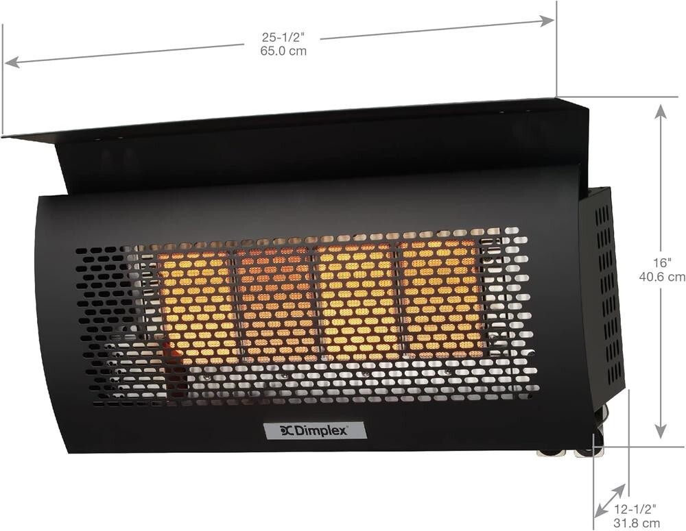 Dimplex DGR32WNG Outdoor Wall Mounted Infrared Deck Patio Heater, Natural Gas