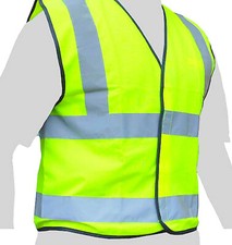 Neon Yellow Protest Run Hunt Safety Vest w Reflective Hi Visibility ANSI Class 2