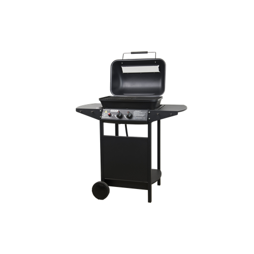 Jumbuck Portable 2 Burner Hooded Hood Gas BBQ Barbeque with Glass Viewing Window - Picture 3 of 5