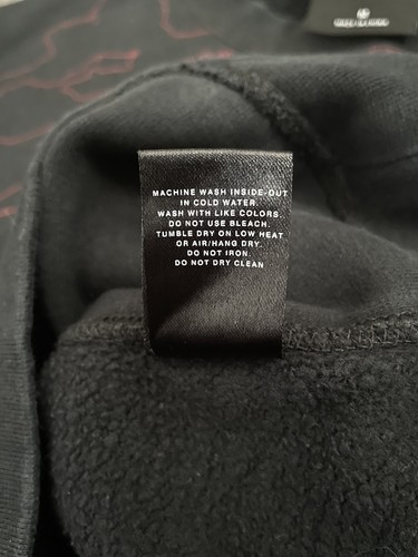 100 THIEVES Geography Heavy PO Sweatshirt mit Rundhalsausschnitt Medium schwarz rot verblasste MÄNGEL - Bild 7 von 12