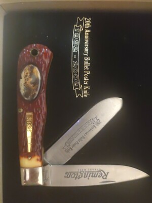 Remington 20th Anniversary Bullet Poster Knife 1982-2002 | eBay