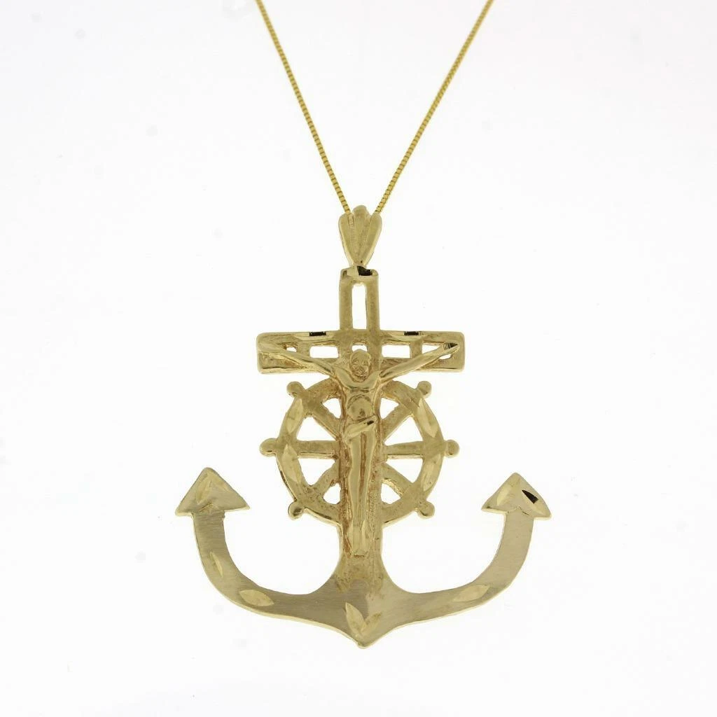 Anchor crucifix pendant deals