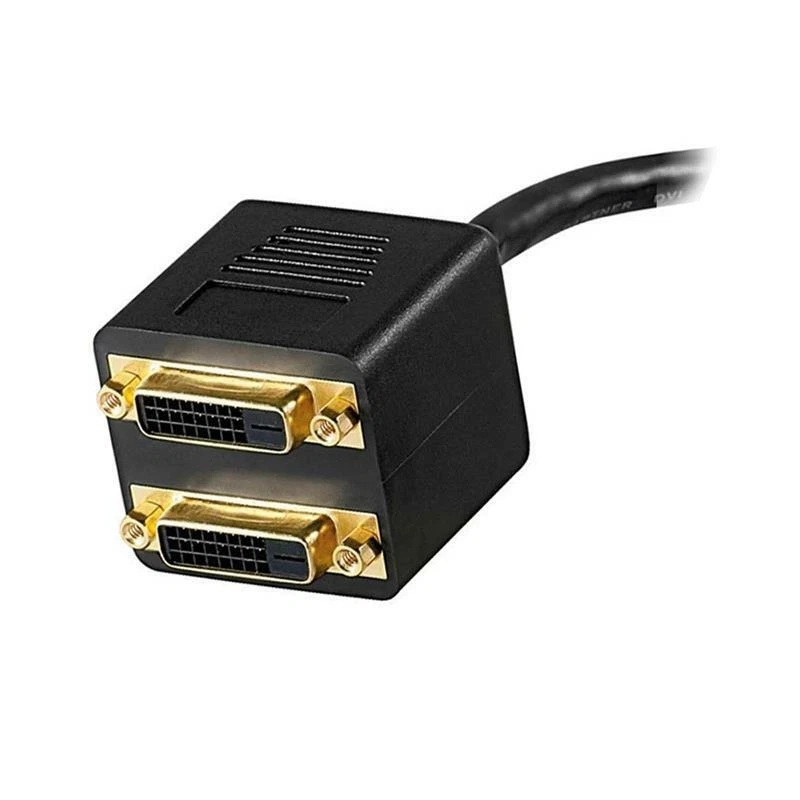 DVI Y-Adapter DVI Stecker 24+1 auf 2x DVI Buchse 24+1 Verteiler Splitter Weiche - Bild 3 von 4