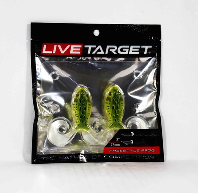Live Target FSF75T500 Freestyle Frog 3 Inch Green Yellow (3699)