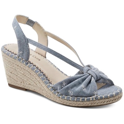 Charter Club Womens KIKA Blue Canvas Pumps Shoes 8.5 Medium (B,M) BHFO 5498