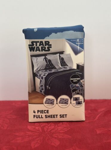 Disney Star Wars 4 Piece Full Sheet Set - New