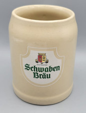 VTG German Stein Stuttgarter Schwaben Brau Stoneware Mug Beer .5L ALCOHOL PROMO