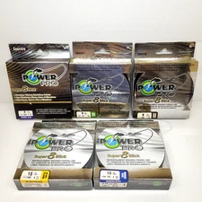 Set A  1 Lot ( 5 pks Mixed) Power Pro 150yds Super Slick 8 Braided Fishing Lines