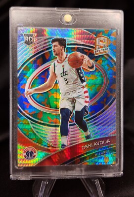 2020-21 Panini Spectra #113 Deni Avdija Rookie Blue Orange Goldfish /49 Wizards