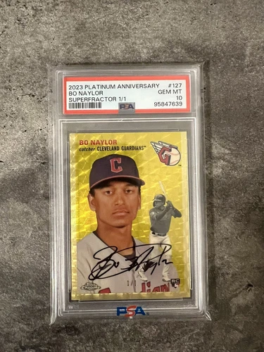 2023 Topps Chrome Platinum Ann Superfractor Bo Naylor #127 PSA 10 Rookie 1/1
