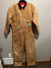 Men's Vtg NORTHERNER SERVUS Quilt Lined Insulated Canvas Coveralls USA XL Long