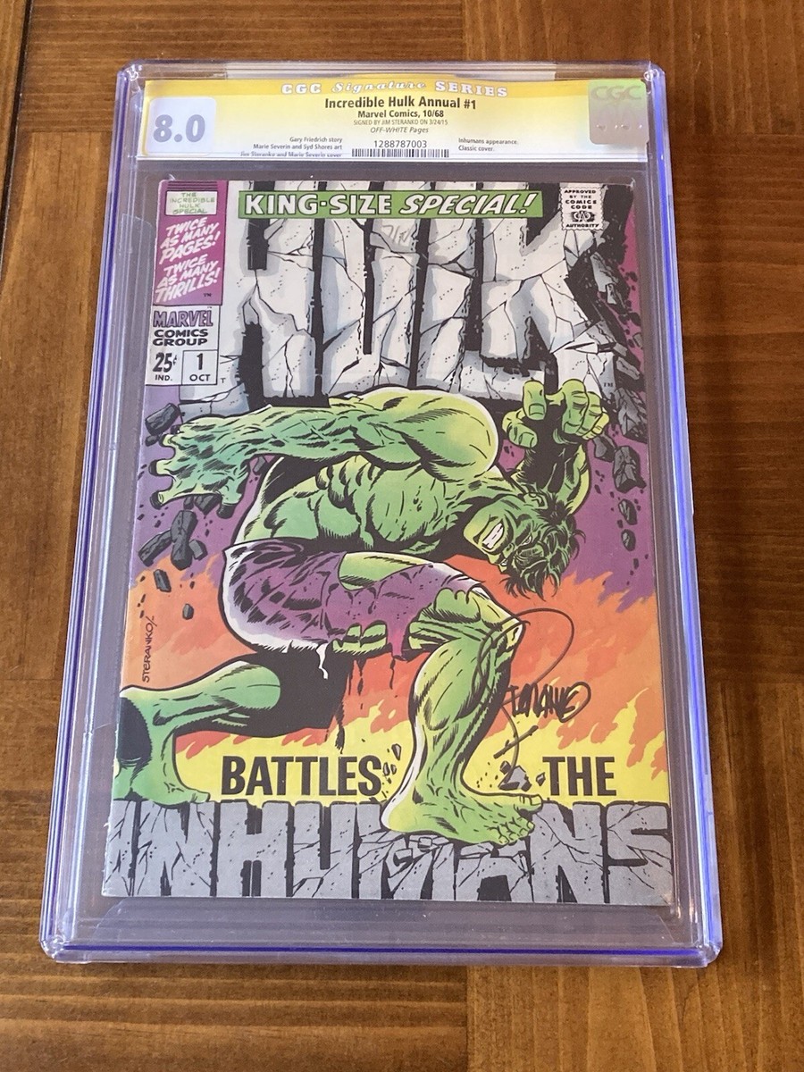 Incredible Hulk King Size Annual 1 CGC 8.0 White SS Steranko
