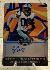 2023 Plates & Patches Steel Signatures Jonathan Mingo Auto /5 Panthers Rookie
