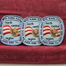 Boy Scouts Of America Vintage Lot Of 3 Patches North Central Region 12 States