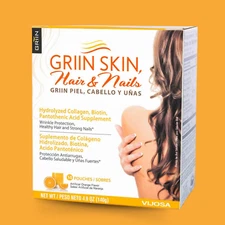 Griin Supplement for Hair, Skin & Nails – Collagen & Biotin – 14 pouches/sobres