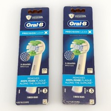 Oral-B NEW Precision Clean replacement toothbrush heads-3 Brush Heads 2 Packs 
