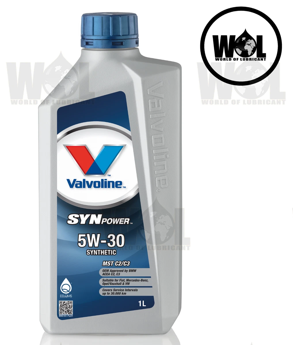 Valvoline SynPower MST C2 C3 5W30 Fully Synthetic Engine Oil BMW MB VW GM  1L