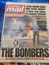 Glasgow Airport Terror Attack Newspaper. Historical event. Strathclyde Police