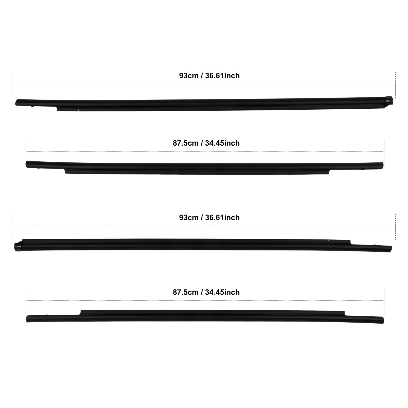 For 2011-2023 Mitsubishi Outlander Sport Window Scraper Seal Belt Weatherstrip