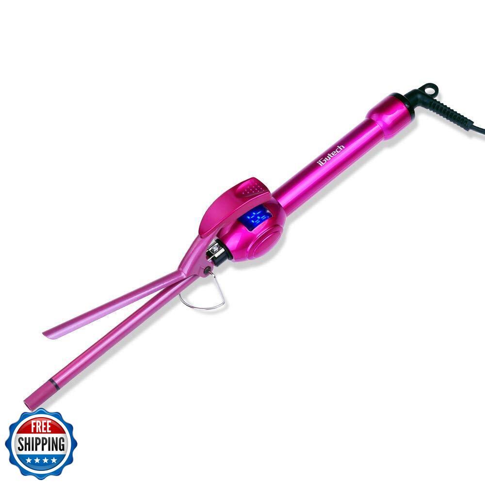 iGutech 9mm Mini Ceramic Curling Iron for Tight Curls and Waves