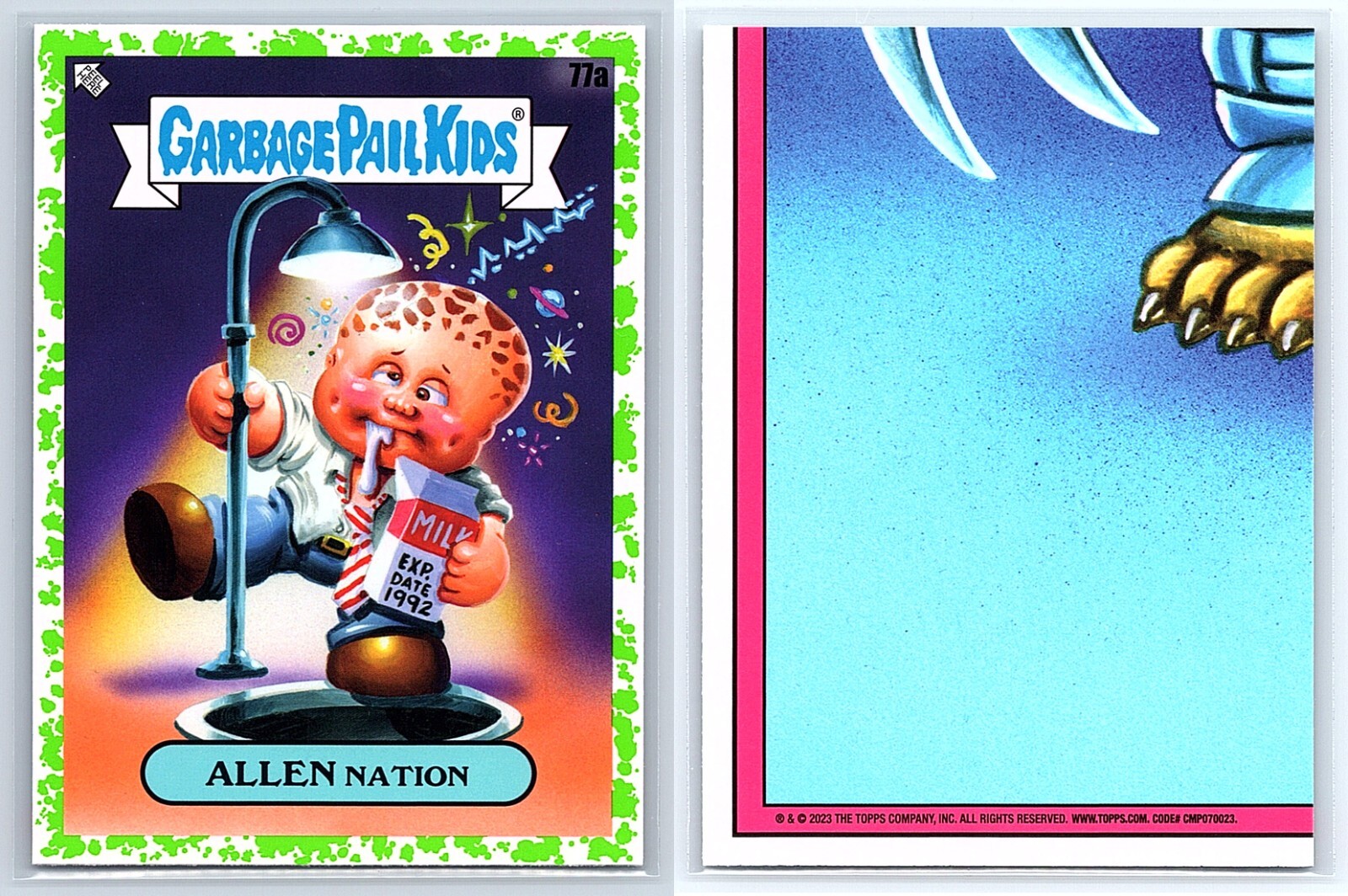 Alien Nation James Caan 80s Sci-Fi Spoof GREEN SP Card Garbage Pail Kids