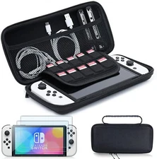 amFilm Nintendo Switch OLED Accessories Bundle TechMatte 3-in-1 Essential Kit