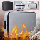 Fireproof Document Bag Portable Travel Safe Lockable Box For Passports / Files