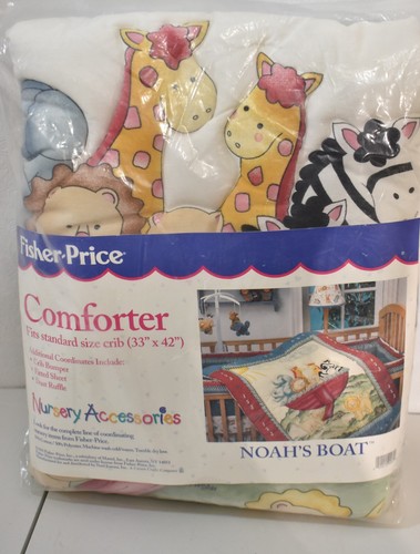 Fisher Price Noah's Ark Boat Crib Comforter Baby Vintage New - Picture 2 of 10