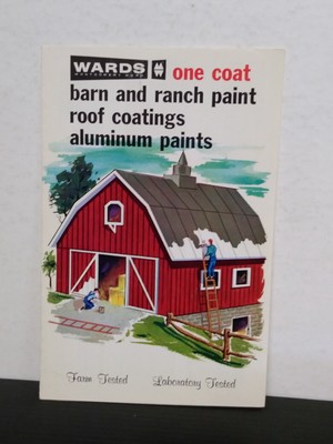 Vintage Montgomery Ward One Coat Barn Roof Aluminum Paints Sample