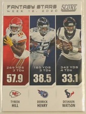 Derrick Henry/Deshaun Watson/Tyreek Hill 2021 Score Fantasy Stars Football Card!