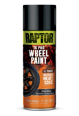 RAPTOR Wheel Paint Satin Black schwarz seidenglanz Felgenlack 120°C, 378ml