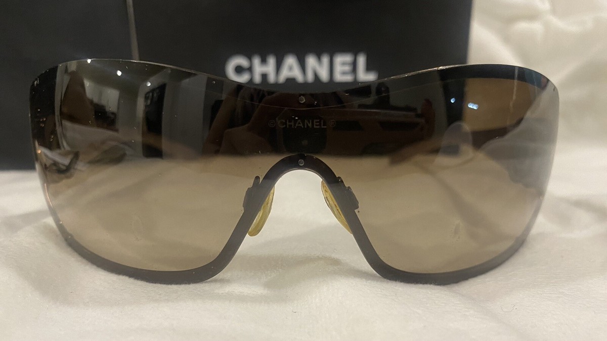 CHANEL Sunglasses AUTHENTIC 4164b CH4164B Brown Crystals CC